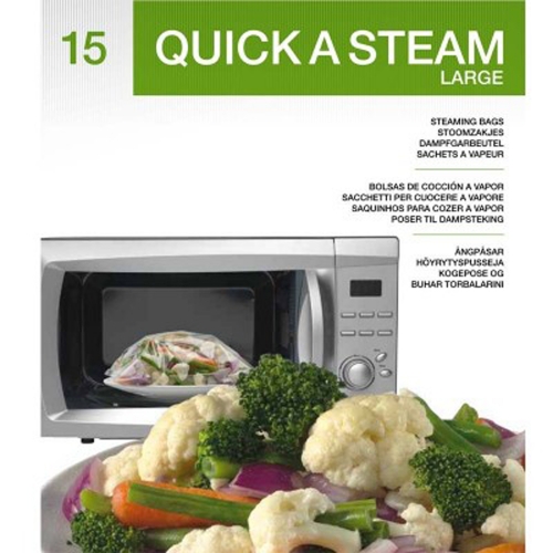 Set de 15 sachets vapeur micro-ondes Quick a steam Studio Cook
