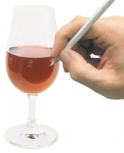 Set de 2 crayons blanc 'sp&eacute;cial carafes & verres'