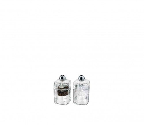 Set de 2 mini-moulins poivre & sel K&uuml;chenprofi broyeur c&eacute;ramique 3x3x4,5 cm