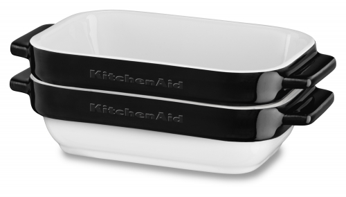 Set de 2 mini plats, 20 x 11,5 x 5cm noir