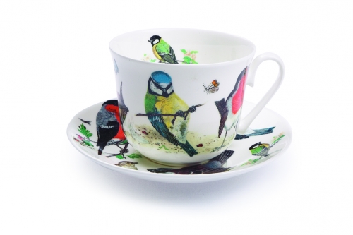 Set de 2 tasses & soucoupes Petit Déjeuner Jumbo Oiseaux 'Garden Birds'