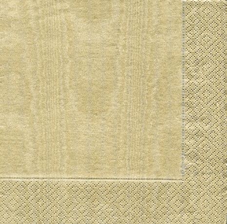Set de 20 serviettes en papier grand mod&egrave;le 'Moir&eacute;e Gold' taille Dinner