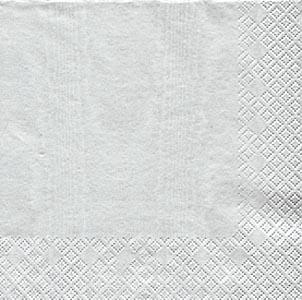 Set de 20 serviettes grand modèle papier ARGENT 40cm X 40cm