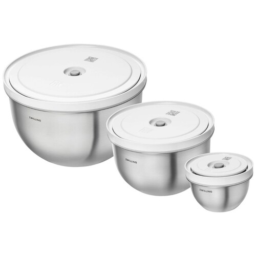 Set de 3 bols sous vide avec couvercle ZWILLING FRESH & SAVE, S/M/L, 6-PCS, Acie