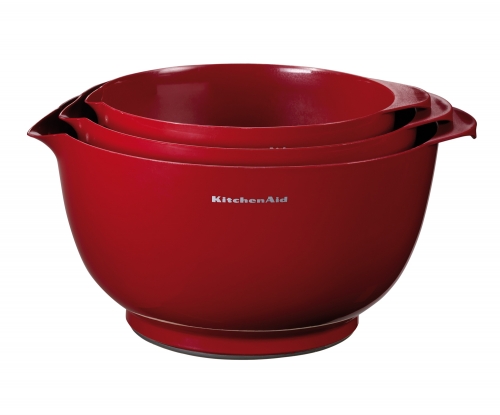 Set de 3 culs de poule en plastique rouge