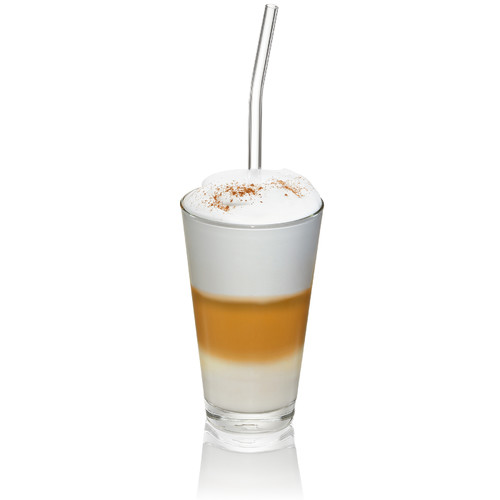 Set de 4 pailles en verre Courbées 23 cm transparentes avec brosse FUTURE