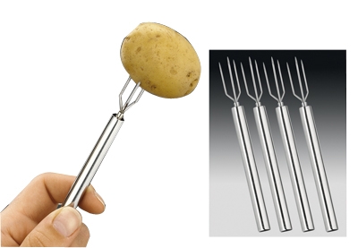 Set de 4 pics pomme de terre en inox K&uuml;chenprofi