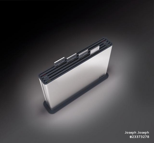 Set de 4 planches &agrave; d&eacute;couper (34 x 24cm)  argent Joseph Joseph