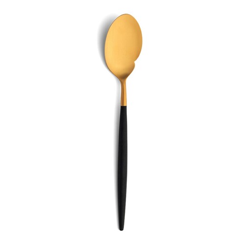 Set de 6 cuillères gourmet Goa en acier inoxydable brossé Gold & manche noir