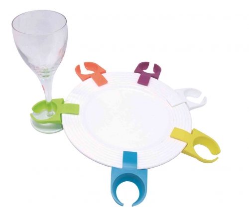Set de 6 porte-verre 'cocktail' - couleurs assorties