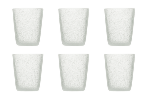 Set de 6 Verres &agrave; eau en verre 300 ml Transparent