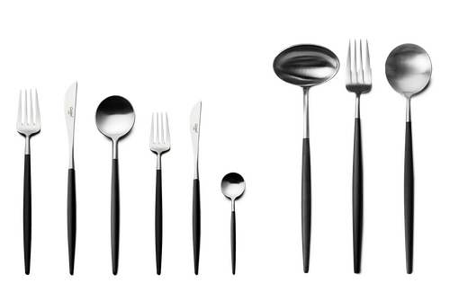 Set de 72 pi&egrave;ces GOA NOIR ACIER BROSS&Eacute;