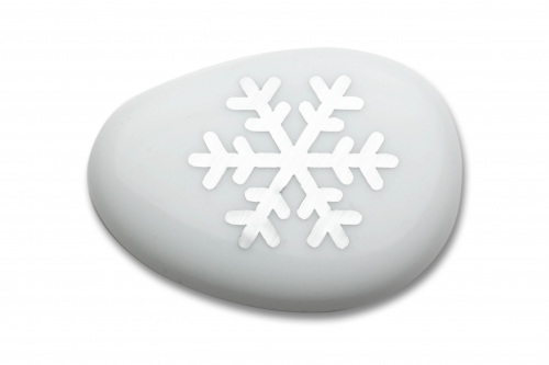 Set de 8 galets porte couteaux "Flocons"