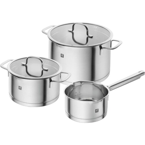 Set de cuisson 3 pi&egrave;ces ZWILLING True Flow (1009155 Faitout 20 cm / 1009158 Marm