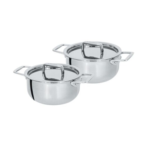 Set \'tete a tete\' 2 faitouts 10 cm castel pro avec un livret recettes