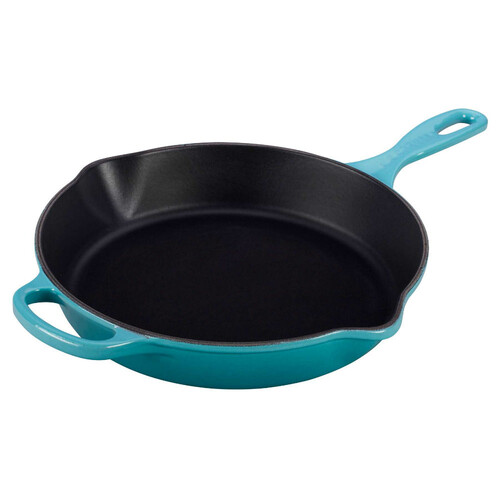 Skillet en Fonte &Eacute;maill&eacute;e Rond Profond 26 cm Bleu Cara&iuml;bes