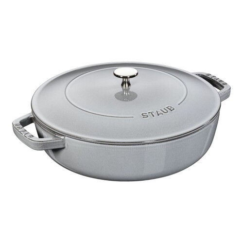 Staub Braisi&egrave;re fonte ronde 28 cm 3,7 L  Gris graphite