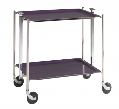 Table 2 étages chromé purple