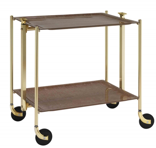 Table 2 &eacute;tages montants dor&eacute;s plateaux marron