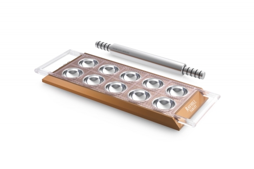Tablette pour 10 raviolis & rouleau couvre