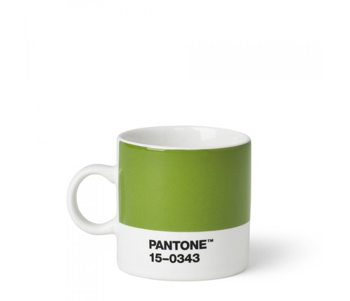 Tasse à espresso Pantone en Porcelaine 12 cl Vert 15-0343