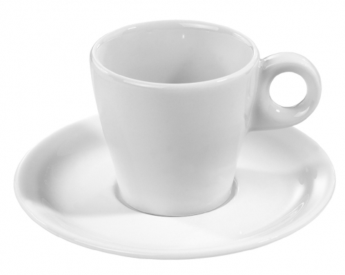 Tasse café 18 cl en porcelaine blanche avec anse 'Fluto' empilable de Pillivuyt