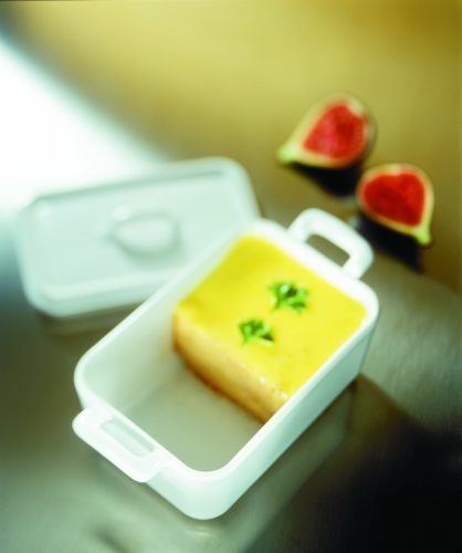 Terrine Foie Gras 600 grammes Porcelaine blanche Belle Cuisine de Revol 16 x 10.