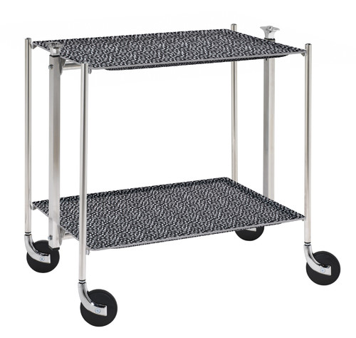 Textable 2 etages chromee stili noir