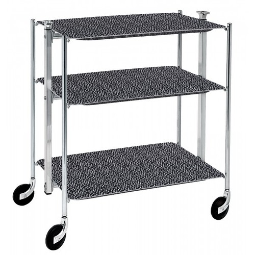 Textable 3 etages chromee stili noir