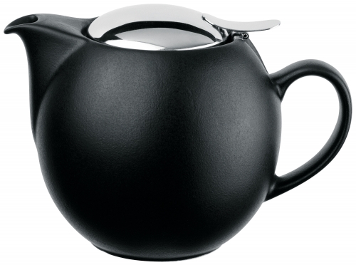 Th&eacute;i&egrave;re Universal en porcelaine noire mate et inox 0,68 l TH07UNM