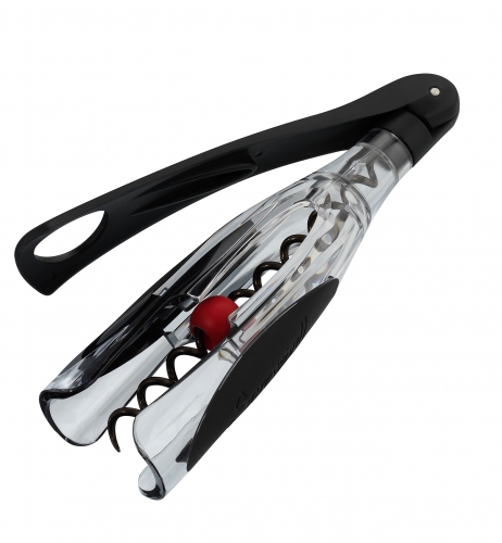 Tire-bouchon &agrave; cage GS 201 et coupe-capsule PM 200 Screwpull noir