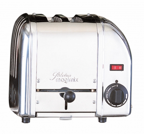 Toaster 2 tranches noir Années 50 - Acier Smeg