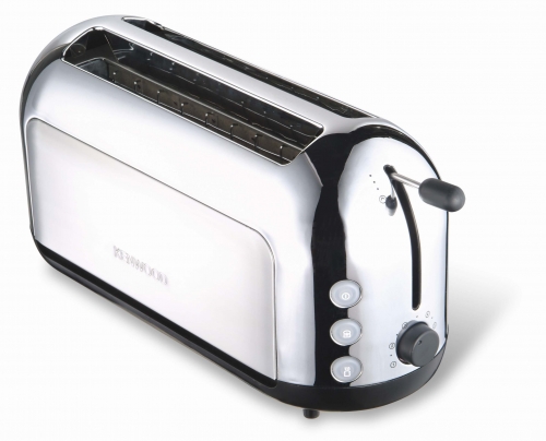 Toaster 4 tranches inox brillant