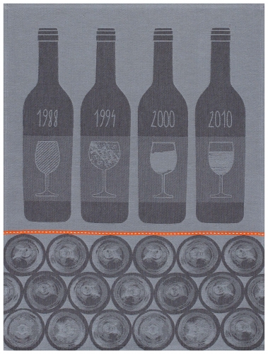 Torchon bar à vin zinc 100% coton 70x50 cm