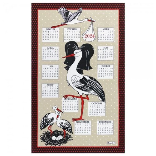 Torchon Calendrier 2024 CIGOGNE