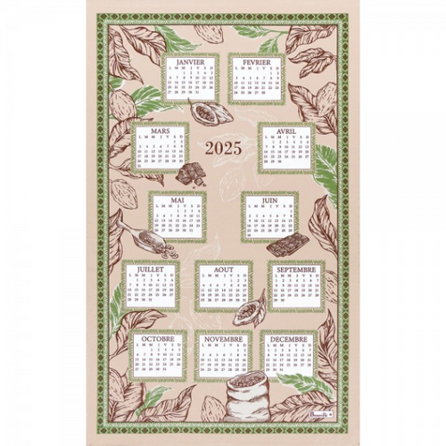 Torchon calendrier chocolat 2025