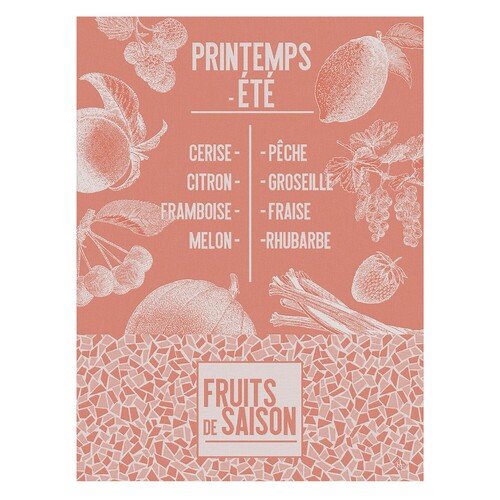 Torchon De Saison Fruits Pe Abricot 80x60 Cm