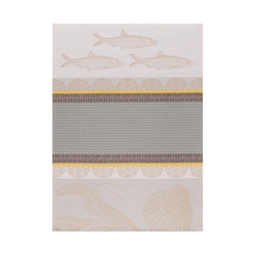 Torchon Le Jacquard Fran&ccedil;ais Saveurs de Bretagne Granit 100% coton 60 x 80 cm