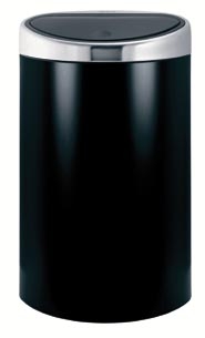 Touch bin 40 l black matt