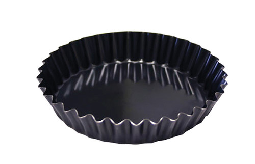 Tourti&egrave;re haute cannel&eacute;e t&ocirc;le bleue 14cm