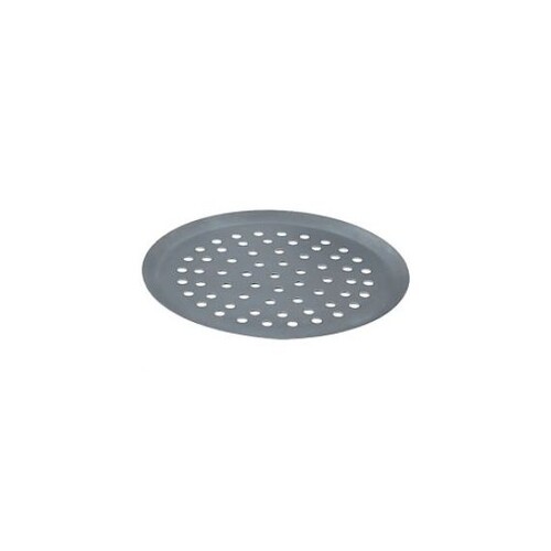 Tourti&egrave;re ronde basse en aluminium &agrave; perforations de 10mm &oslash; 24 cm