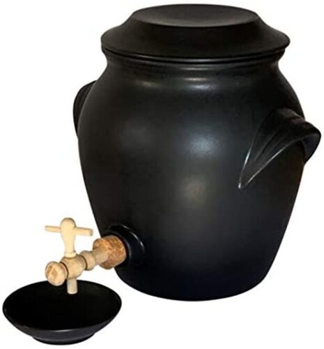 Vinaigrier en céramique 25 cm (4,75 L) Noir Mat