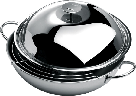 Wok en inox trilamine 34 cm WOKT34