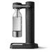 Appareil à gazéifier Noir Mat avec une bouteille en PET recyclable 0,65 litre et une cartouche de gaz CO²