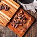 Billot avec plateau 40x30x3,8cm. Bois de teck