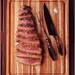 Billot Provence avec rigole 50x38x4cm. Bois de teck .