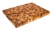 Billot rectangulaire avec poignées en teck 50 x 38 cm