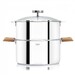 Biome Cuisson Saine - Ens. Cuit Vapeur 24 Cm + 2 Anses Mutine Blanches