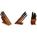 Bloc à couteaux en noyer aimanté tout équipé de 6 couteaux Kasumi Tora