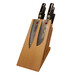 Bloc à couteaux en hêtre aimanté tout équipé de 4 couteaux Kasumi Damas